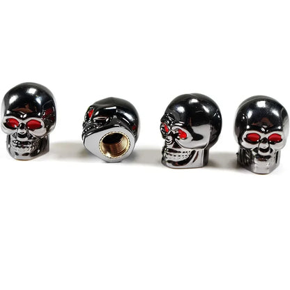 4Pcs Skull Valve Stem Caps Funny Air Caps Cover, Universal Truck Motorcycle Bike Car Tires Valve Stem Caps
