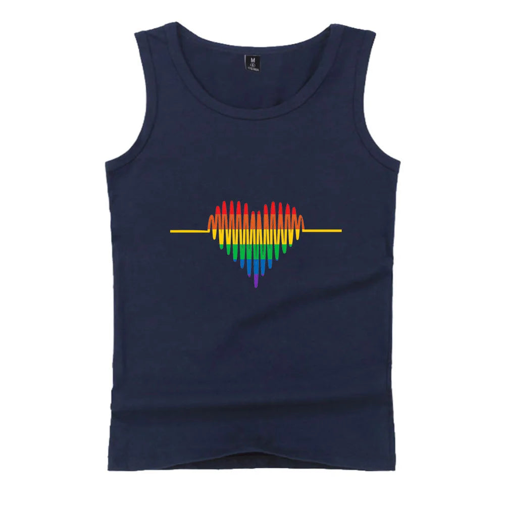 Fashion LGBT Love men tank top LGBT Flag fitness sleeveless shirt Lesbian Gay summer vest LGBT pride tank tops Men's clothing