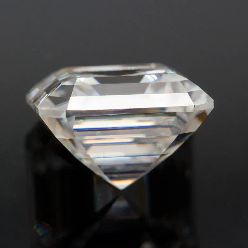 Moissanite Stone Asscher Cut D Color VVS1 Gemstone Lab Grown Diamond for Advanced Jewelry Making Materials with  Certificate