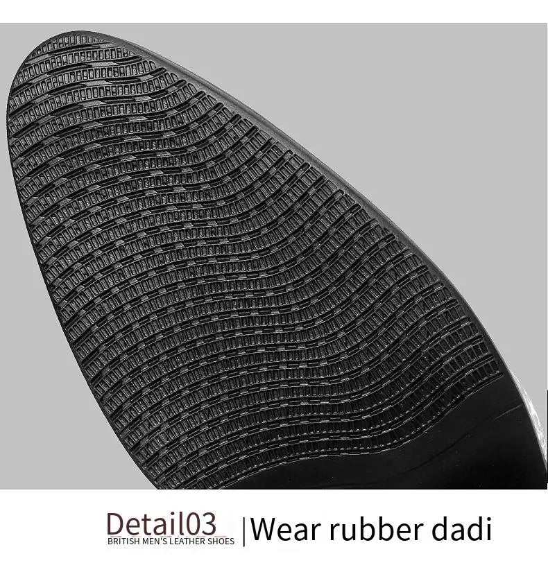 Black Pu Leather Business Dress High Heel Men's Shoes Pointed Toe Slip-on Elegant Party Wedding Shoes Thick Bottom Plus Size
