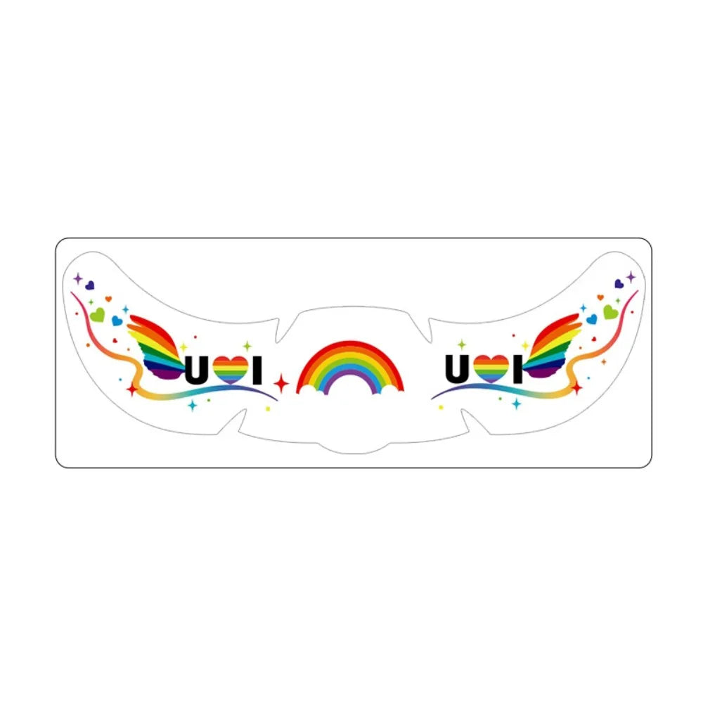 Waterproof Rainbow Freckles Face Tattoo Facial Art Disposable Face Temporary Tattoos Long Lasting Makeup Stickers Pride Month