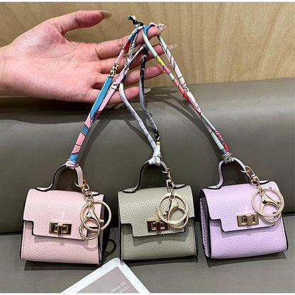 Mini Bag Pendant Small Keychain Case Bag Hanging Accessory Cute Earphone Storage Bag Pendant Keychain Bag Pendant Decoration