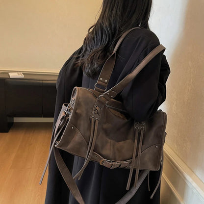 Nylon Women's Commuter Tote Bag Minimalist Large-capacity Tote Bag Ladies Multi-layer Waterproof Computer Shoulder Nylon Handbag