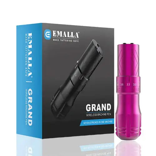 EMALLA GRAND Wireless Tattoo Pen Machine Adjustable 7 Strokes Brushless Motor 1800mAh Tattoo Permanent Makeup Pen Machine Supply