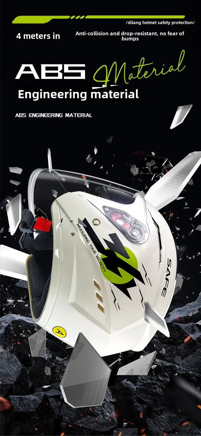 Uniform Size 58-62CM Helmet Motorcycle Winter Thermal Battery Car Female Winter Male Double Mirror Four Seasons Helmet