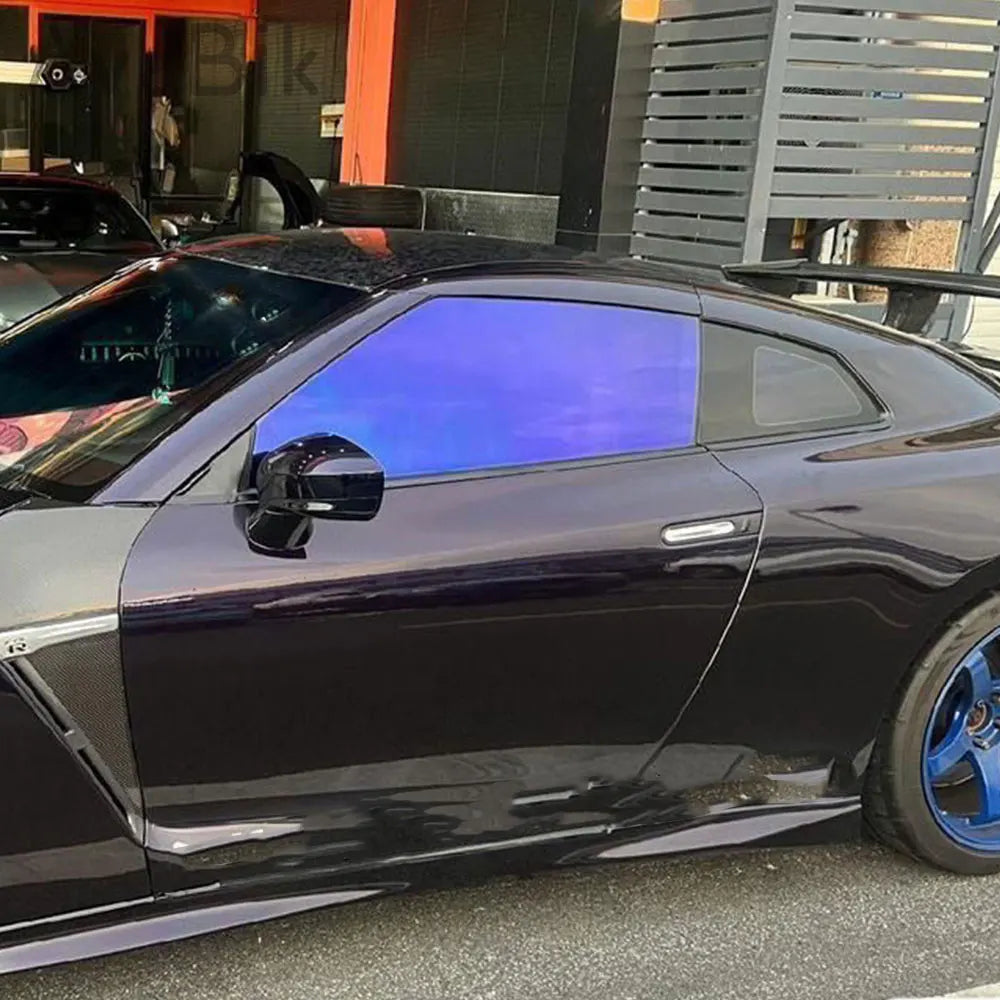 Blue Purple Chameleon Side Windscreen Solar Tint Self Adhesive Glass Sticker Sun Shade Film Car Foils Sunshine Protection Foils