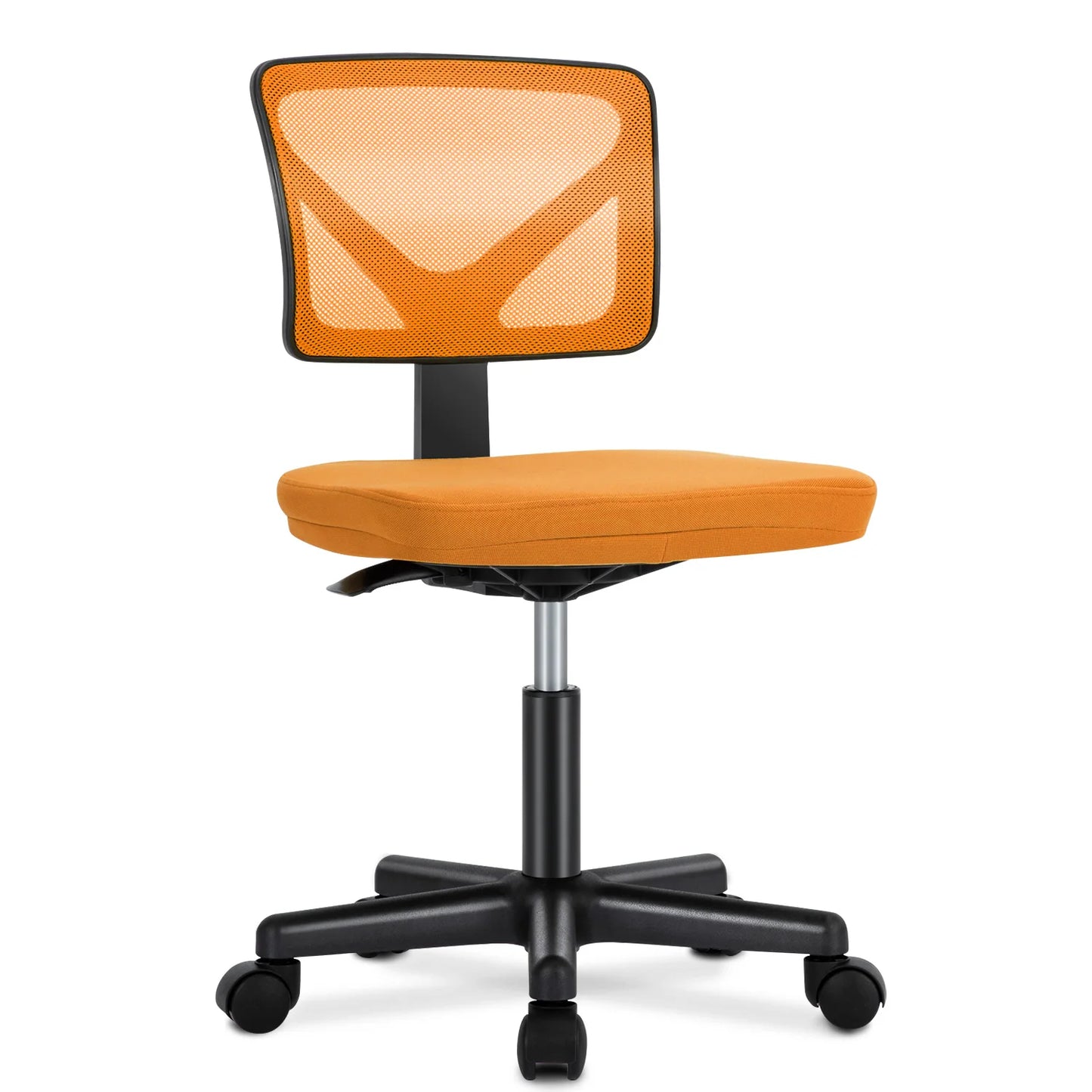 MCQ Armless Office Chairs with Swivel Rolling Wheels Ergonomic Mesh Mid Back Adjustable Height Computer Work Vanity Desk Chairs