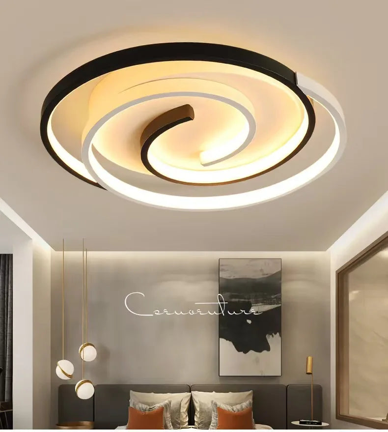 220V 230V Household LED Ceiling Lights Modern Living Room Bedroom Ceiling Light 40/50cm Simple Ceiling Lamp Low Floor Lighting