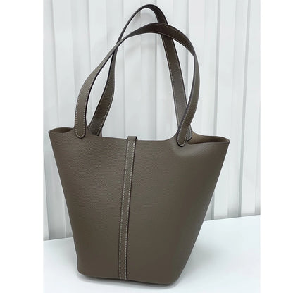 Mendy Large Women's Bag Vintage Leather Bucket Bag 26CM Tote Hobo Bag for Women Soft Leather Underarm Shoulder Purse Handbag New