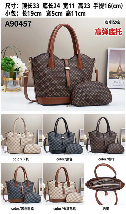 New Trendy Women's Tote Bag Brand Women's Handbag Large Capacity Women's Shopping Shoulder Bags 2 Piece Set Ladies messenger bag
