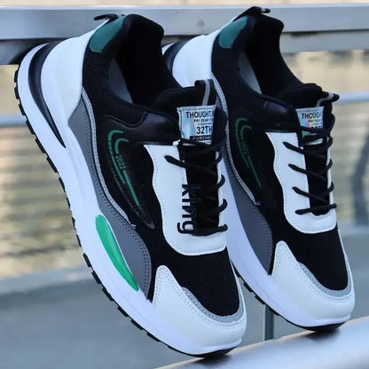 New Spring Autumn Men's Breathable Mesh Sports Shoes Korean Style Lightweight Casual Shoes Soft Bottom Running