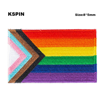 Nonbinary Bear Pride Asexual Gender Fluid Flag Transgender Pride Embroidery Patches Iron on Patch Saw on Patches