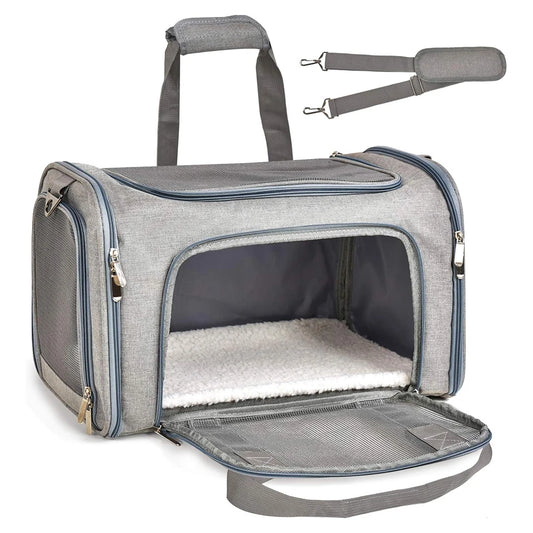 1PC Cat, Dog Carrier for Small Medium Cats Puppies up to 15 Lbs, Collapsible Travel Puppy Carrier