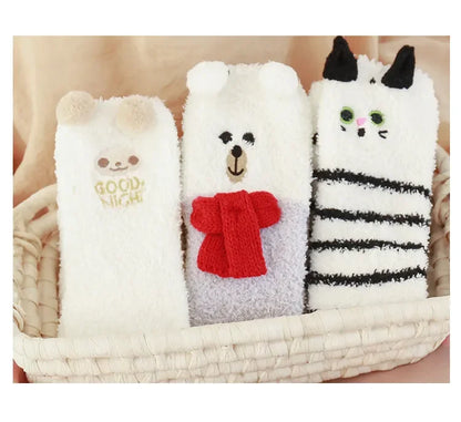 Snug Fleece Over Knee Socks Plush Cozy Winter Fall Sweet Long Female Hosiery Soft Fuzzy Leg Covers Floor Wear2024 New Bulk Deal