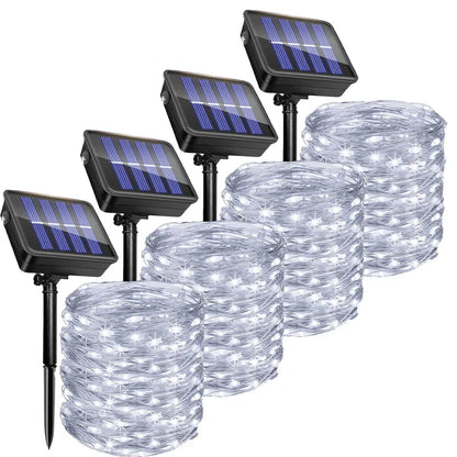 Solar Fairy String Lights Outdoor LED String Lights 8 Modes IP65 Waterproof for Christmas Garden Balcony Patio Tree Yard Decor