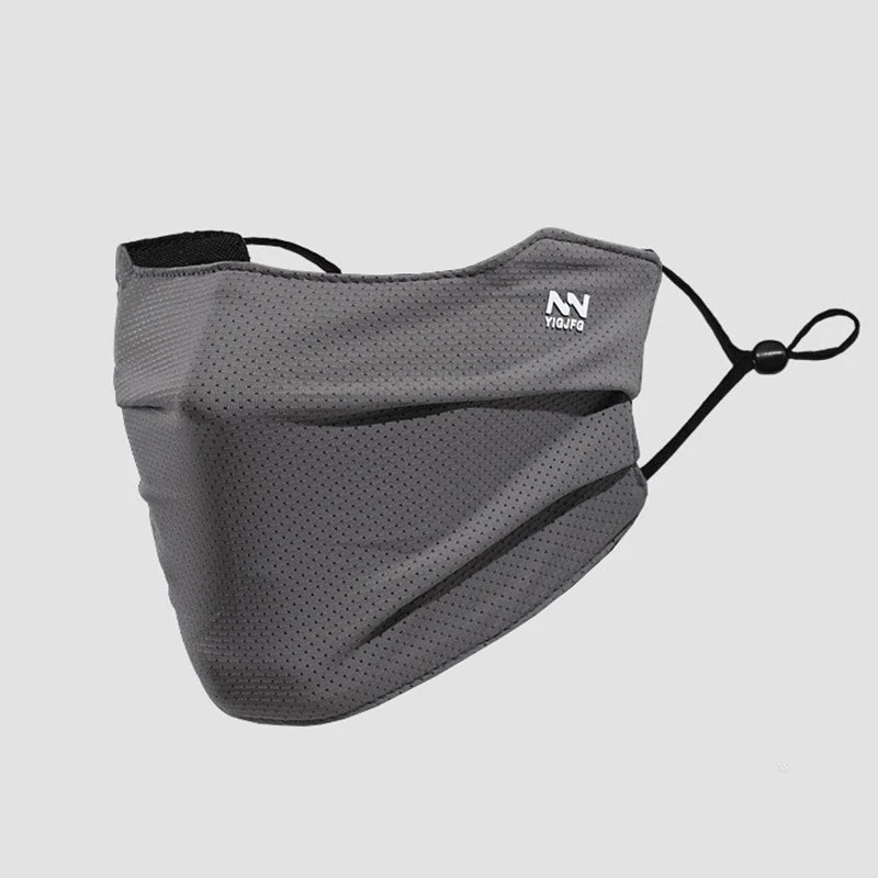 Z. Sun Protection Face Mask For Men Reusable Breathable UV Face Shield Solid Color Washable Face Mask Summer Cycling Face Mask