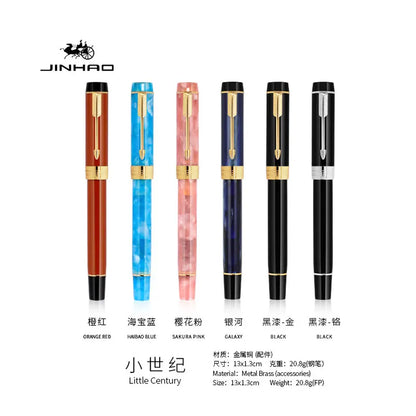 Jinhao 100 Fountain Pen Commemorative Resin Good Pen Nib 18 KGP Gold Sandwiched Thin Tod Small Business Office Gift Pen