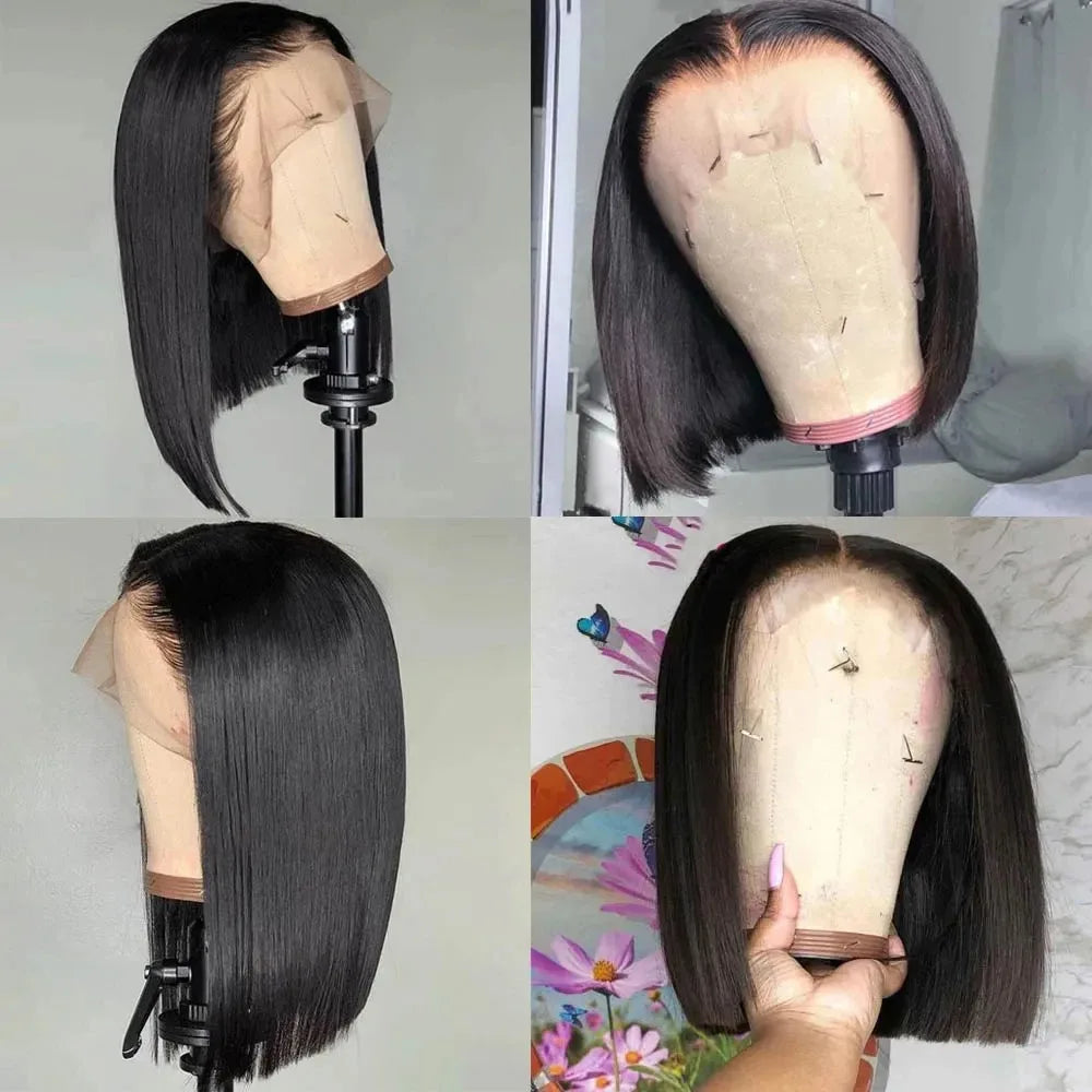 Soft Hair13x4 Straight Synthetic Lace Front Wig for Women Ombre Platinum Blonde Ash Roots Glueless Heat Resistant Fiber Hair Wig