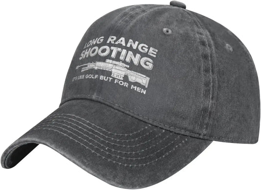 Funny Hat Long Ranges Shooting It's Like Golf But for Men Hat Men Dad Hats Cool Caps