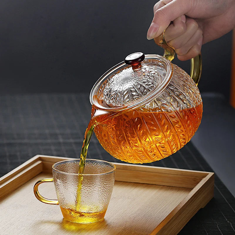 300ml 500ml High Borosilicate Heat-resistant Glass Teapot with Infuser Boiling Puer Flower Tea Pots Kung Fu Tea Set Teaware