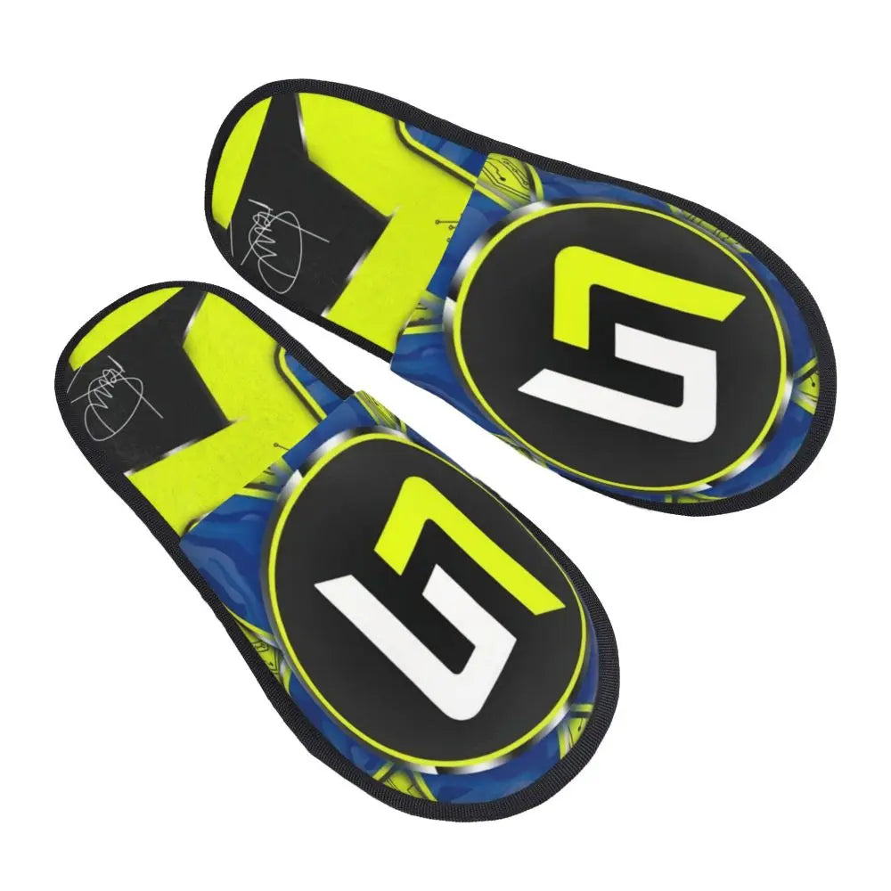Custom British Lando Norris Racing Driver Guest Slippers for Spa Women House Slipper