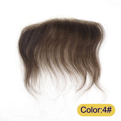 Men Toupee For Forehead 0.06mm Ultra Thin Skin #4 Brown Front Hairline Patch For Male Human Hair Wig Capillary Prosthesis Peruk