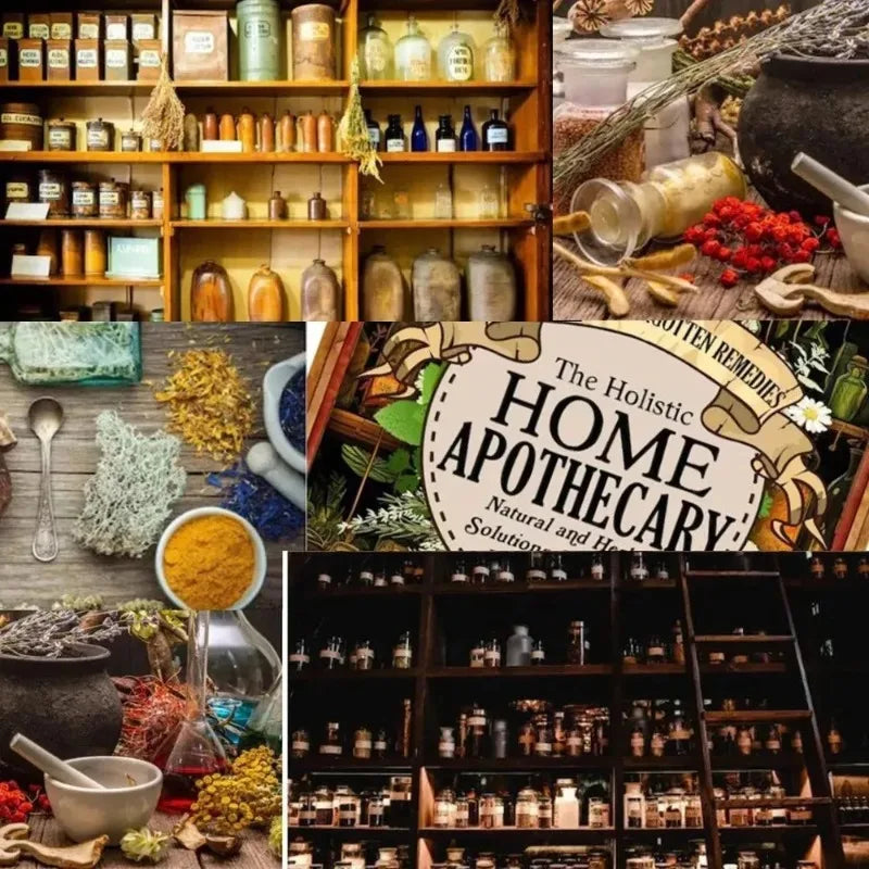 1000+ Forgotten Apothecary Recipes Book Natural Herbal Remedies for Daily Wellness Vintage Aesthetic Detailed Illustrations