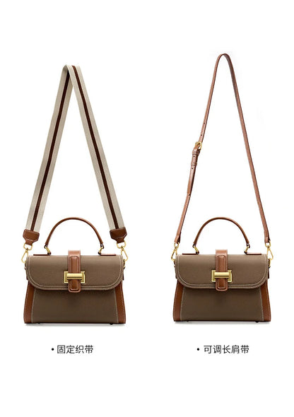 Luxury handbags female crossbody bags small square shoulder bag mom women bags new fashion 2025 genuine cowhide leather satchel