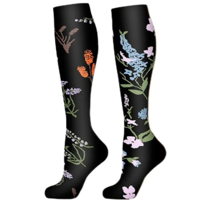 2Pairs New Cat Compression Socks Knee High 20-30 Mmhg Fit Medical Edema Diabetes Varicose Veins Running Compression Sports Socks