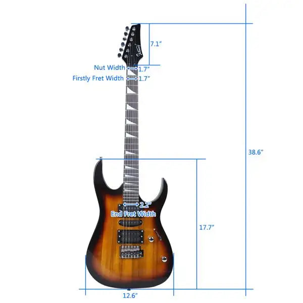 170 Model With 20W Electric Guitar Pickup Hsh Pickup Guitar Stereo Bag Harness Picks Rocker Connector Wrench Tool