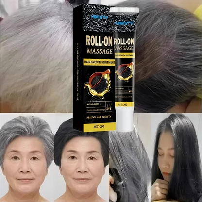 Herbal Anti-grey Hair Treatment Serum Cream White To Black Permanent Repair Natural Color Nourish Scalp Hair Care Products