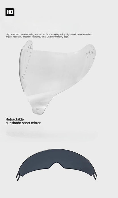 Qike FP02 Motorcycle Helmet Flip Up Helmet Qike FP02 Visor QIKE Prats Dual Visor Casque Moto Street Bike Long Visor Casco Moto