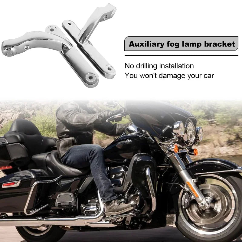 for Harl-ey Auxiliary Lighting Auxiliary Lighting Brackets Fog Light for Ha-rley Cvo Street Glide Flhx 2006-2020 Frame Parts