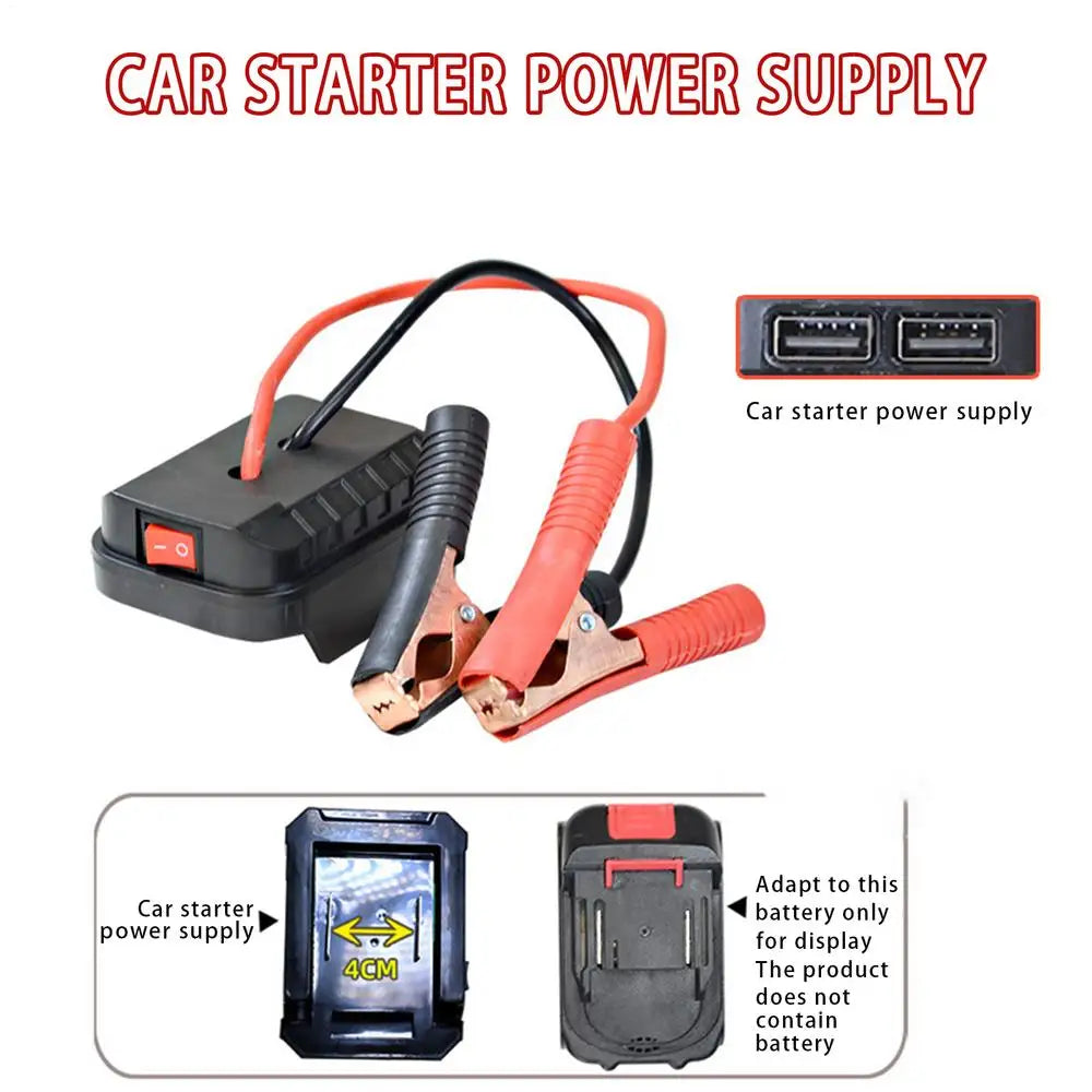 Portable Car Battery Jump Starter Jump Box Lithium Battery Converter - Compact Power Pack for Emergency Vehicle Starting