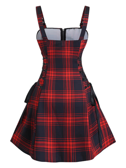 European and American trend oversized ladies slimming shoulder strap zipper full print skull pattern dress