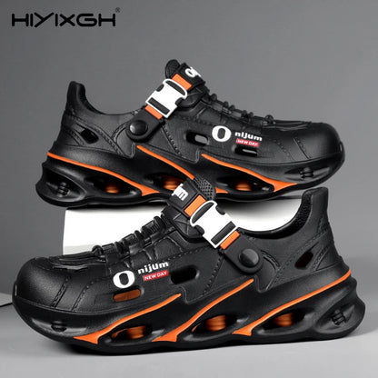 Men's Outdoor Sandals Sport Slippers Beach Slides Breathable Clogs Men Casual Garden Shoes Non-slip Hiking Men Outdoor Sandals