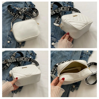 Minimalist Mini Fashionable Quilted Crossbody Bag Wallet, Trendy PU Shoulder Bag, WOMEN'S Casual Handbag and Mobile Phone Wallet