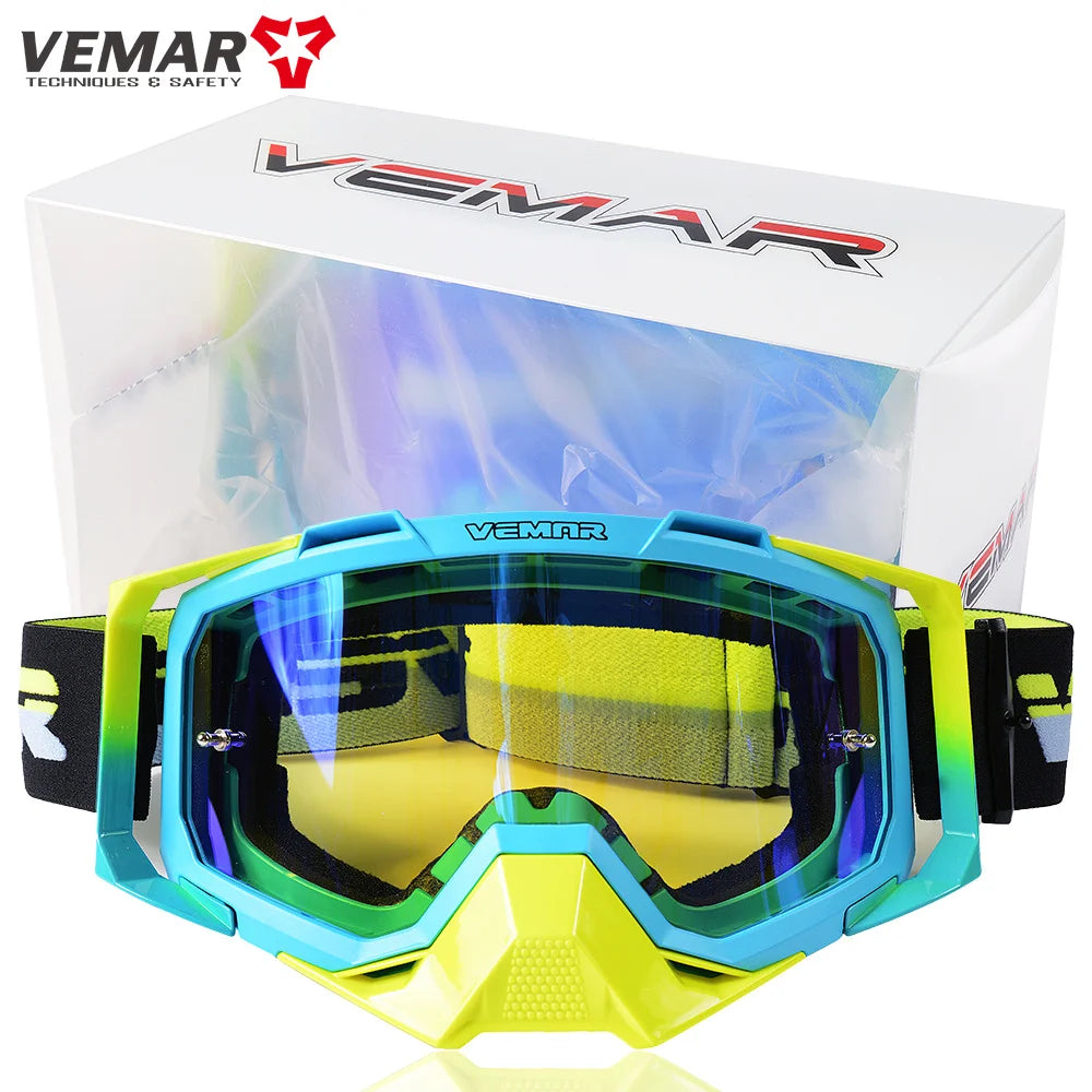 VEMAR Motorcycle Goggles Men Dustproof Motocross Helmet Glasses Skiing Gafas MTB ATV Dirt Bike Moto Sunglasses Outdoor Riding