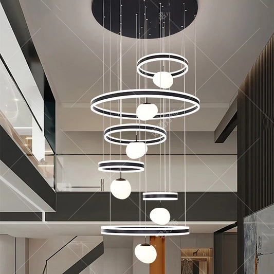 Modern Stair chandelier Pendant lights indoor lighting Ceiling lamp hanging light led Chandeliers for living room indoor lightin