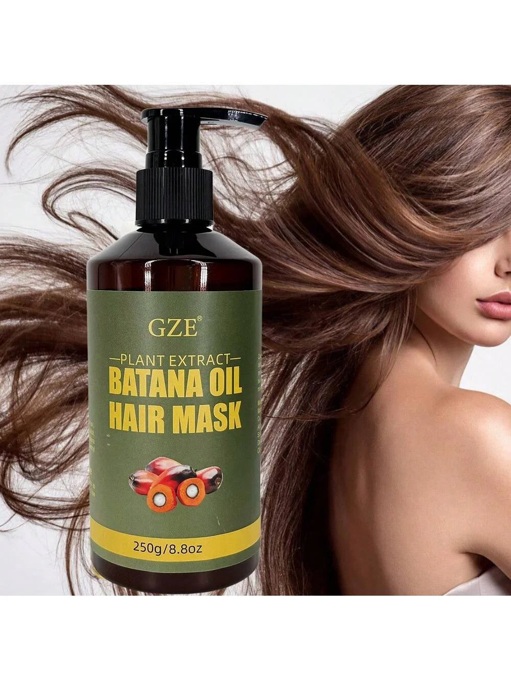 GZE Batana Oil Hair Mask - Deep Repairing for Damaged, Dry Hair - Intense Hydration - For Frizzy, Nourishes & Strengthens