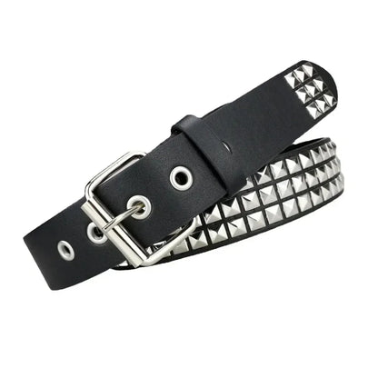 2025 New Square Bead Rivet Belt Metal Pyramid Belt Men and Women Punk Hardware Jeans Belt Y2K Belt Designer Belt Women's Belts