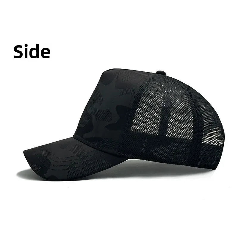 Summer Quick Drying Deeper Baseball Caps for men  Camouflage Big Size Mesh Breathable Dad Hat  Plus Size 65cm  Snapback Caps