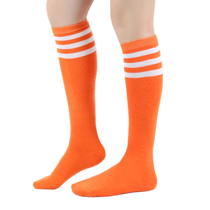 Middle Tube Sock Women Striped Knee High Ladies Japanese Harajuku College Style Cotton Summer Calf Sock Black White Female Gift