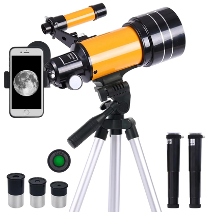 150x zoom HD night vision F30070 high power professional astronomical telescope to observe the moon with low tripod