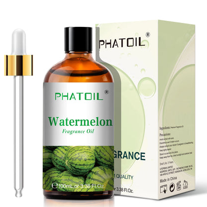 PHATOIL 100ML Coconut Peach Blueberry Mango Fragrance Oil Apple Banana Grape Lemon Aroma Oil for Oil Diffuser Soap Candle Making