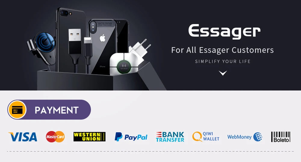 Essager 15W Qi Wireless Charger Fast Wireless Charging Pad Quick Induction Wirless Charger For iPhone 14 Pro max Xiaomi mi 9 Pro