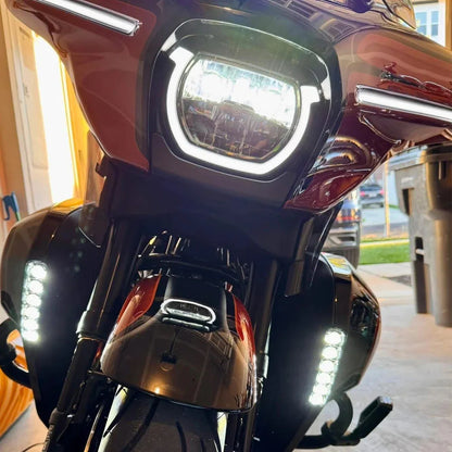 Motorcycle Fairing Undercover Turn Signal LED Daytime Running Light Integrated Design For Touring CVO Street Road Glide 23up