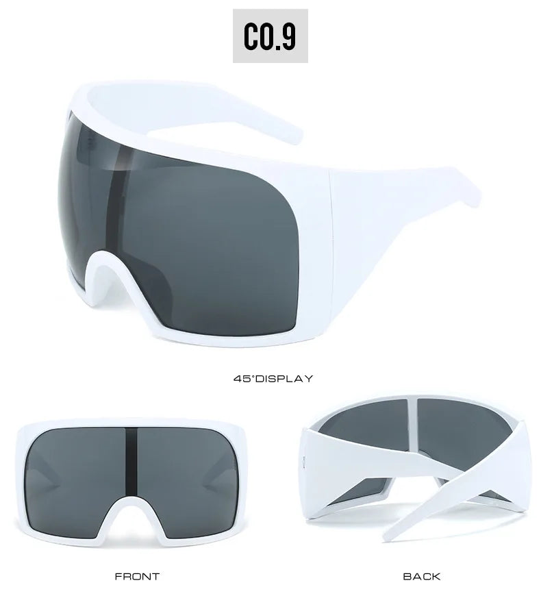 Oversized Sunglasses Men Wrap Anti Wind Personal Large Shades Futuristic Fashion Future Shield Uv400 Cycling Motorcycle
