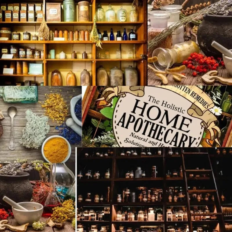 1000+ Forgotten Apothecary Recipes Book Natural Herbal Remedies for Daily Wellness Vintage Aesthetic Detailed Illustrations
