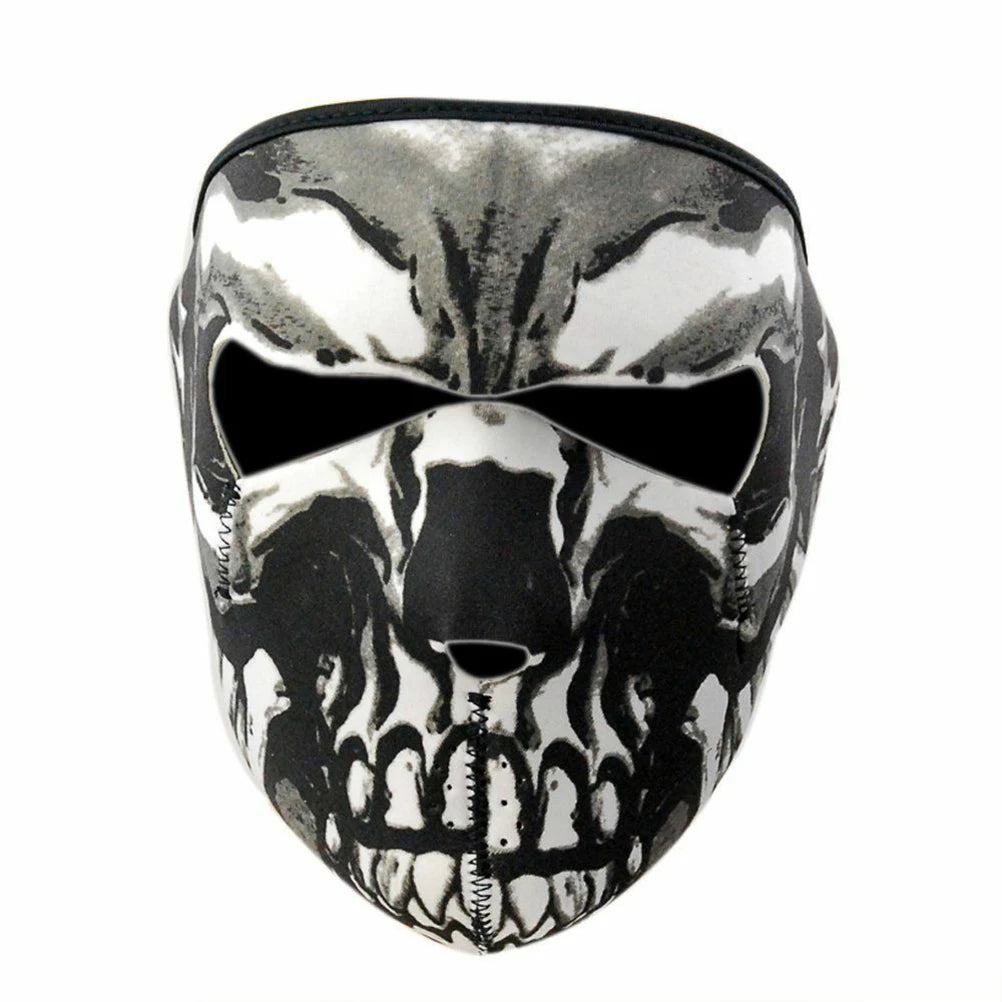 Motorcycle Cycling Full Face Mask Motorcycle Cycling Full Face Mask Skeleton Head SBR Full Face Mask for Cycling Fishing Hiking